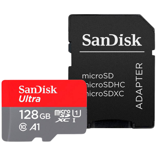 SanDisk 128 GB Ultra microSDXC UHS-I scheda, con adattatore SD