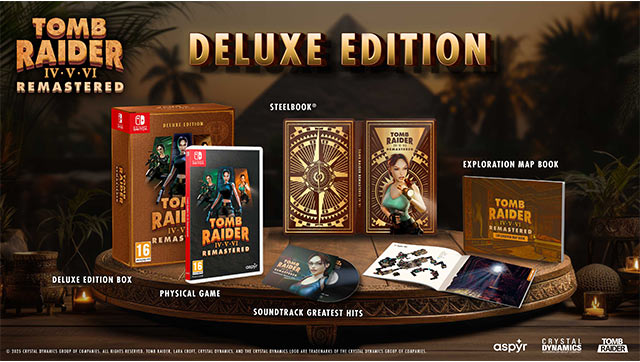 Tomb Raider IV-V-VI Remastered Starring Lara Croft Deluxe Edition SWITCH EU Prevendita
