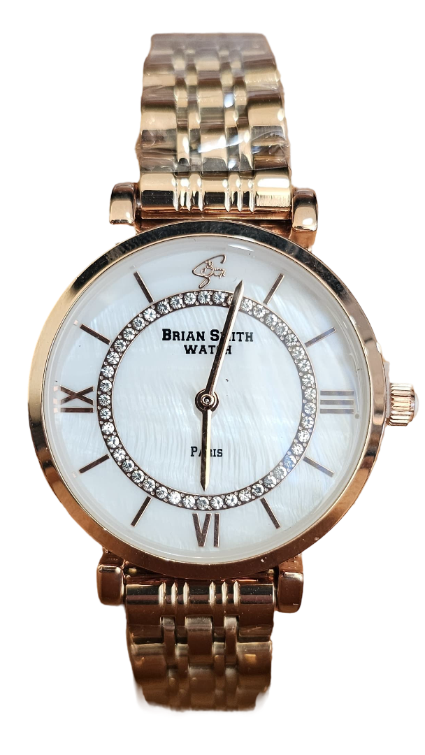 Brian Smith - Orologio Al Quarzo Paris Oro Rosa/Bianco - 1765