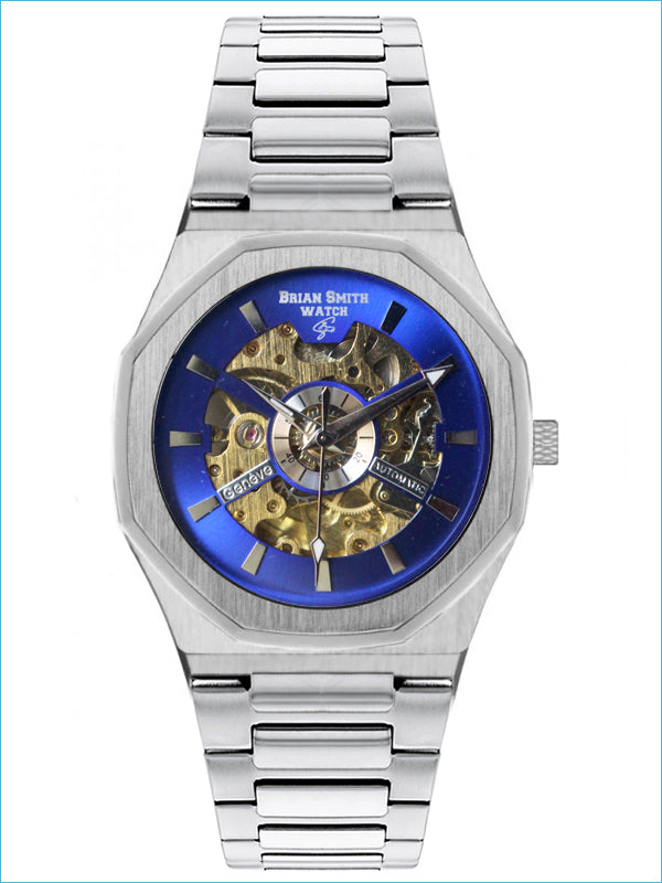Brian Smith - Orologio Automatico Geneve Argento/Cobalto - 8963