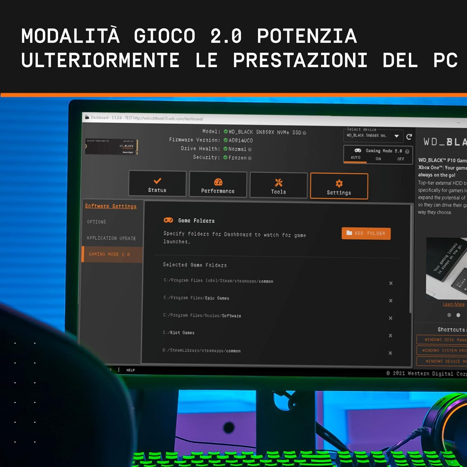 Western Digital SSD SN850X M.2 2280 2TB WDS200T2X0E