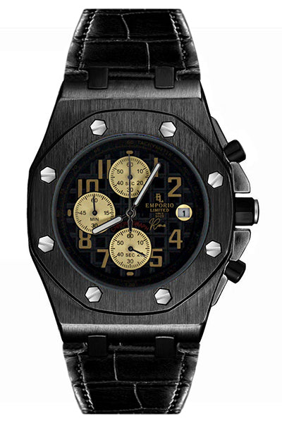 Emporio Limited - Orologio Cronometro Roma Nero/Oro - 3501