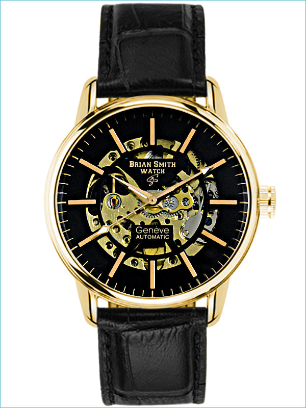 Brian Smith - Orologio Automatico Geneve Nero/Oro - 1722