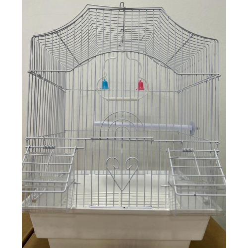 Gabbia Per Uccelli In Metallo A112 Cm 28X38X21 - Bianco