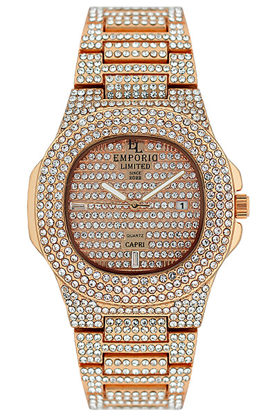 EMPORIO LIMITED - CAPRI ROSE GOLD QUARTZ WATCH - 2733