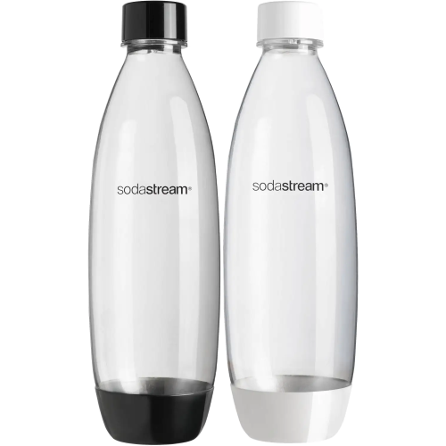SODASTREAM BLACK AND WHITE PET BOTTLE 1L 2PIECES