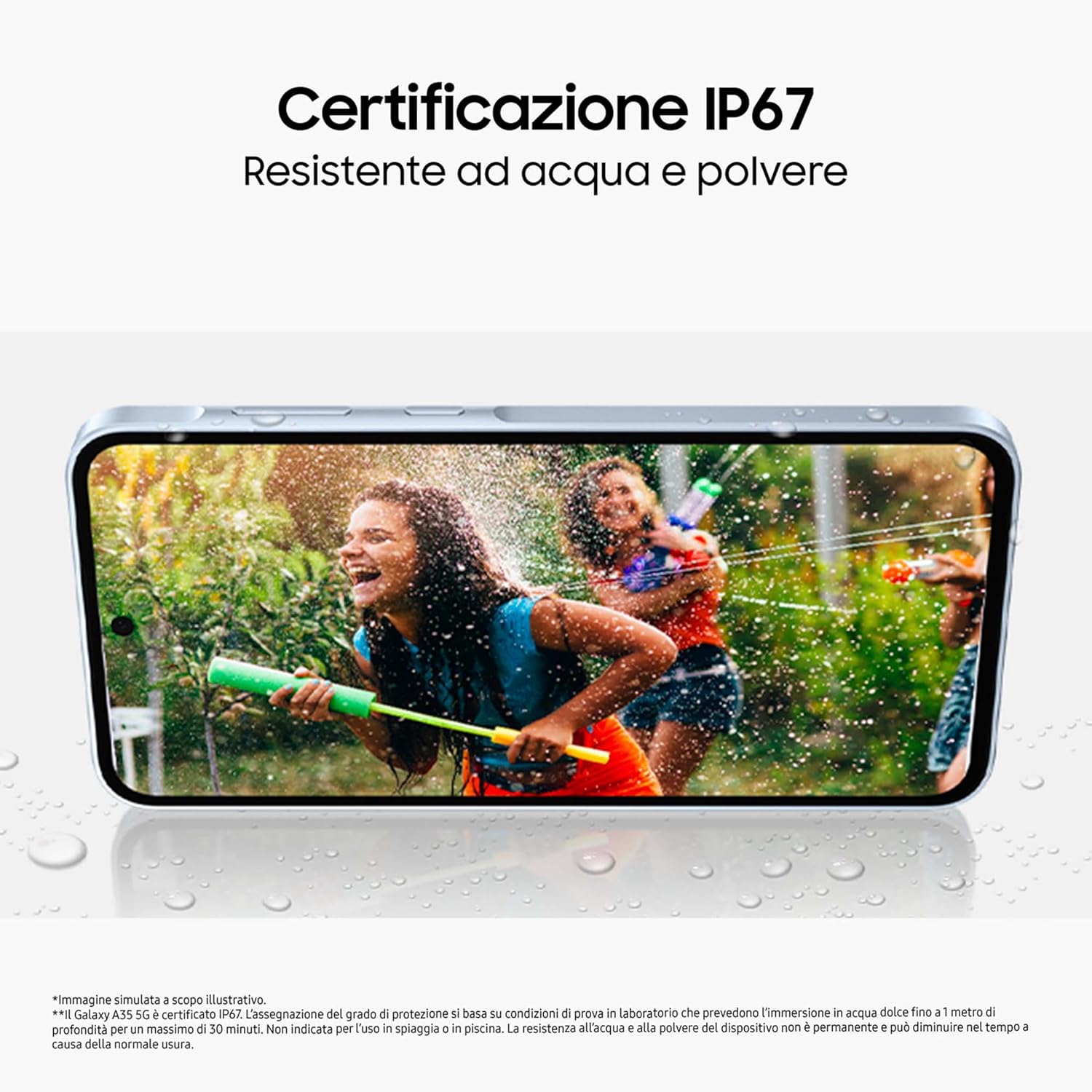 Samsung Galaxy A35 5G 6Gb Ram 128Gb Dual Sim Awesome Lemon + Cover Clear Case Omaggio Usato