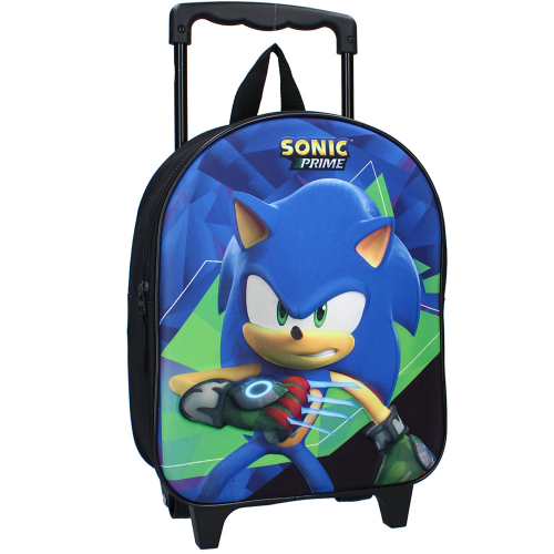 Sega Zaino Trolley Con Ruote Sonic Prime Time 3D