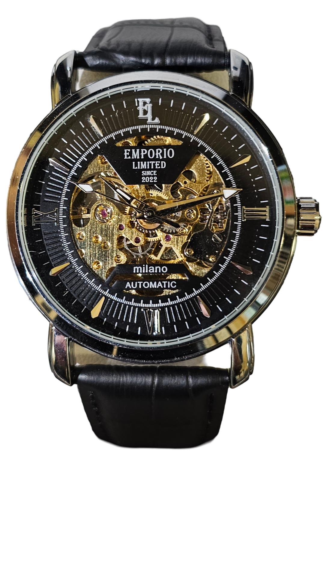 Emporio Limited - Orologio Automatico Milano Nero/Argento/Oro - 1292