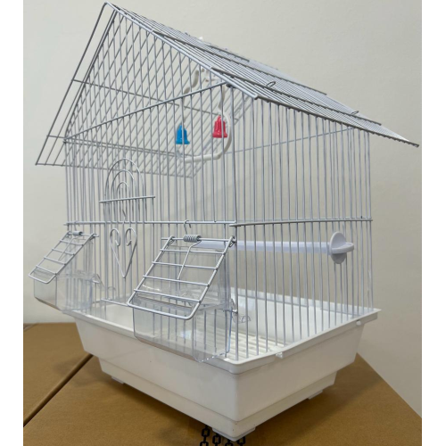 METAL BIRD CAGE A101 CM 28X38X21 - WHITE