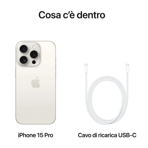 Apple Iphone 15 Pro 256Gb Titanio Bianco EU