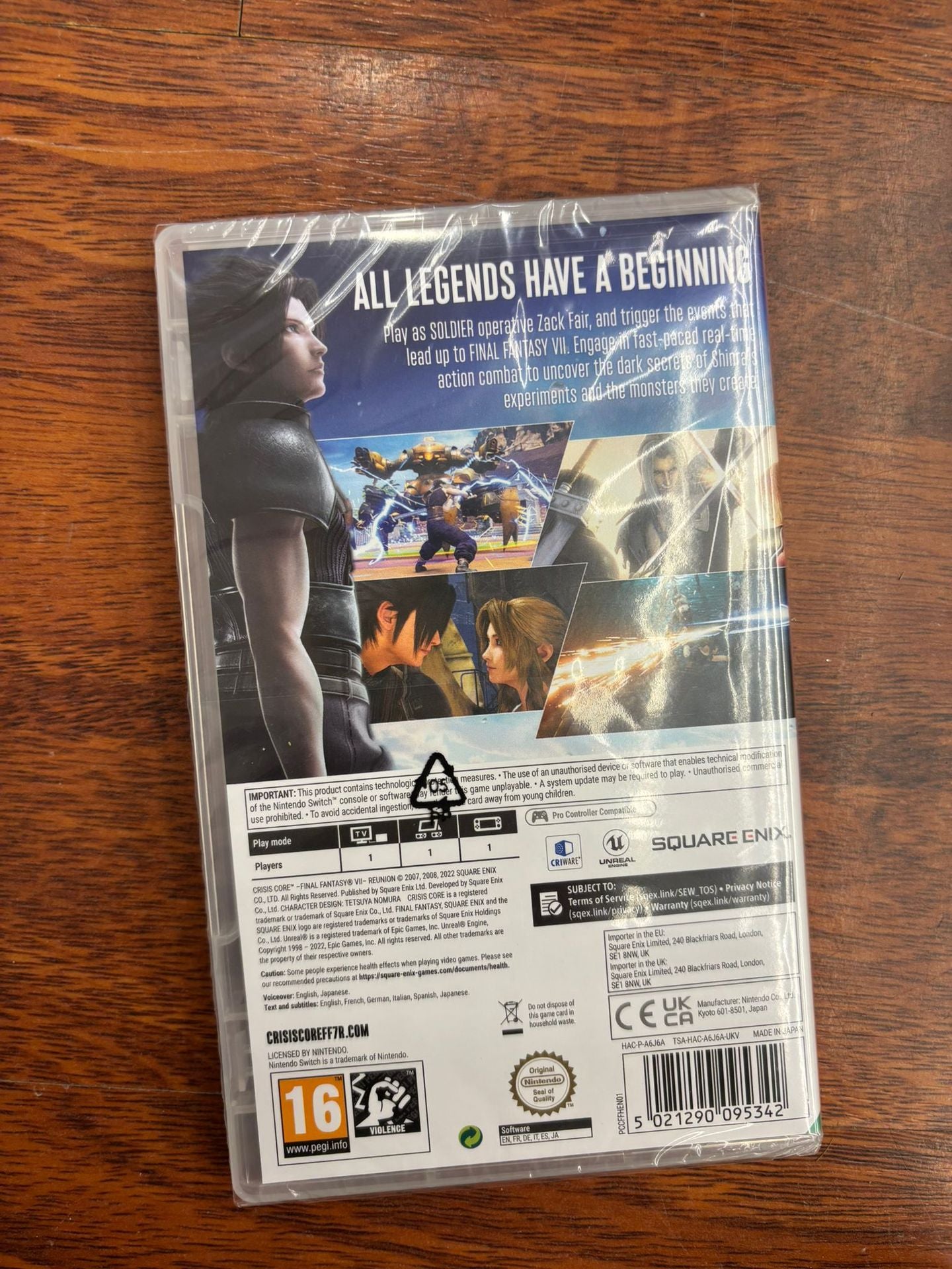 Crisis Core Final Fantasy Vii Reunion Switch UK