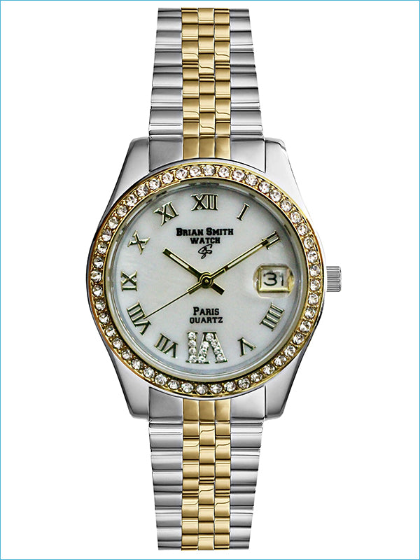 Brian Smith - Orologio Al Quarzo Paris Argento/Bianco/Oro - 3626