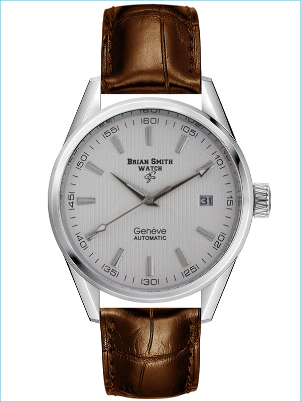 Brian Smith - Orologio Automatico Geneve Marrone/Bianco/Argento - 1702