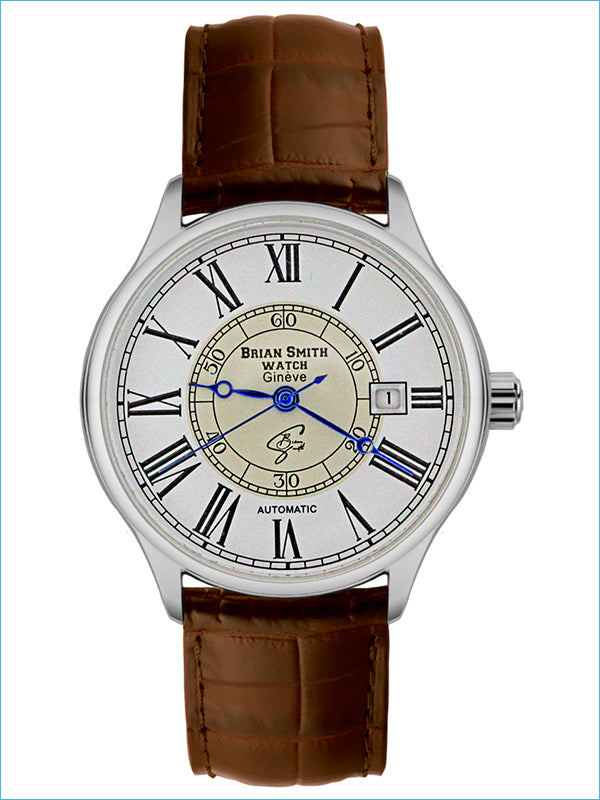 Brian Smith - Orologio Automatico Geneve Marrone/Bianco/Argento - 1283