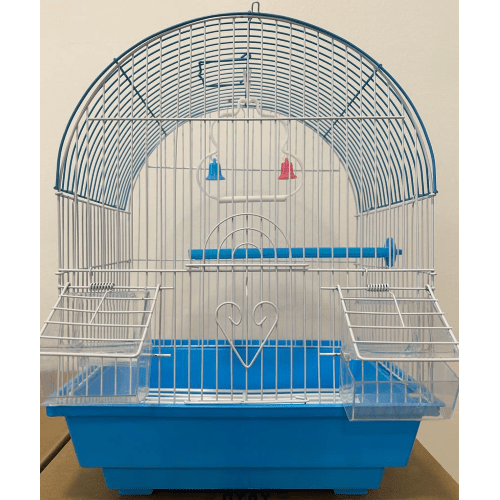 METAL BIRD CAGE A100 CM 28X38X21 - LIGHT BLUE