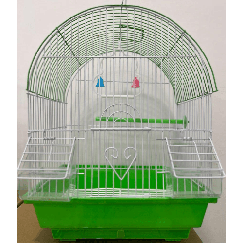 METAL BIRD CAGE A100 CM 28X38X21 - GREEN