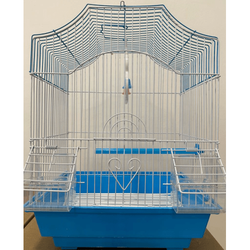 METAL BIRD CAGE A112 CM 28X38X21 - LIGHT BLUE