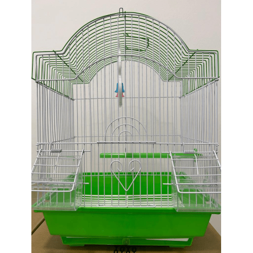 METAL BIRD CAGE A113 CM 28X38X21 - GREEN