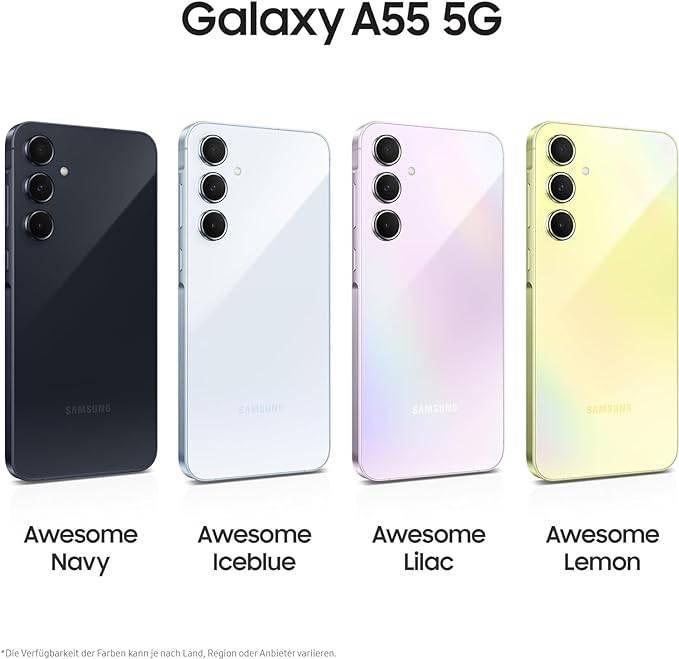 SAMSUNG GALAXY A55 5G 8GB RAM 128GB DUAL SIM AWESOME ICEBLU + FREE COVER CLEAR CASE