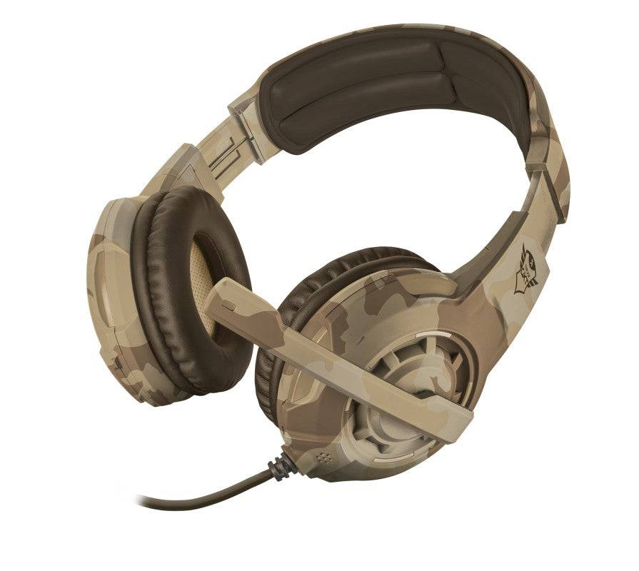 TRUST GAMING HEADPHONES GXT310D RADIUS DESERT CAMO 22208 PC PS4 PS5 ONE SERIES