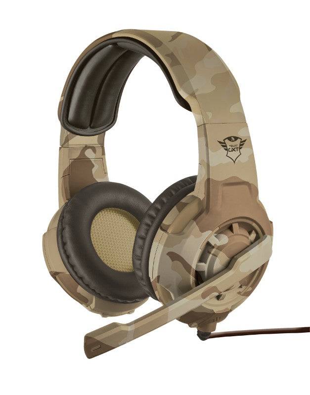 TRUST GAMING HEADPHONES GXT310D RADIUS DESERT CAMO 22208 PC PS4 PS5 ONE SERIES