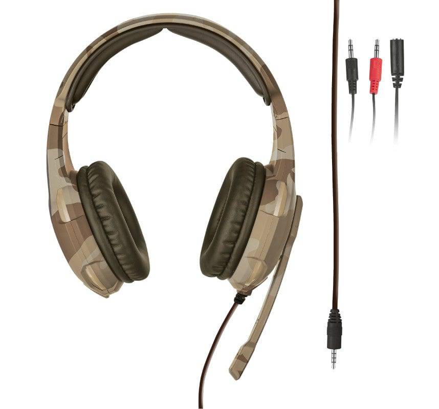 TRUST GAMING HEADPHONES GXT310D RADIUS DESERT CAMO 22208 PC PS4 PS5 ONE SERIES